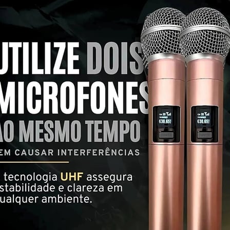 Profesyonel Çiftli Kablosuz Mikrofon Seti Karaoke Şarj Edilebilir 50 Metre Mesafe Rose