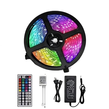 Led Strip Rgb 5 Metre Çok Renkli Kumandalı Şerit Led Işık Seti