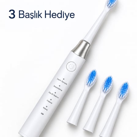 Elektrikli Diş Fırçası 3 Yedek Başlıklı