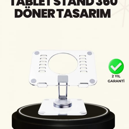 Ayarlanabilir Şeffaf Tablet Standı Kaymaz Silikon Tabanlı