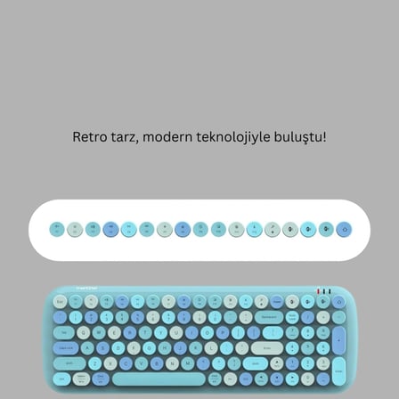 Kablosuz Klavye Mouse Seti Mavi
