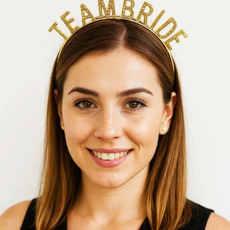 Altın Renk Team Bride Taç Plastik – Gelin Ve Nedime Tacı
