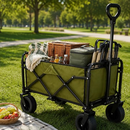 Kamp, Piknik, Plaj Ve Alışveriş İçin Çok Amaçlı Katlanabilir Wagon
