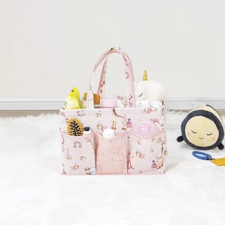 Baby Kullanımı Kolay Desenli Taşınabilir Bakım Çantası (pembe)