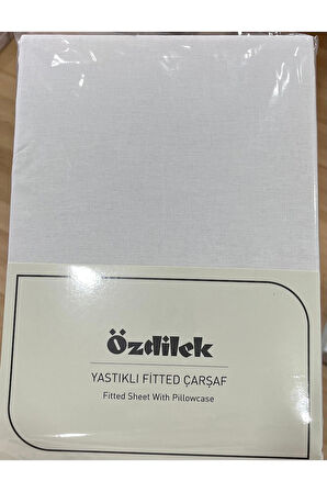 Özdilek Colurist Lastikli Fitted Tek Kişilik Çarşaf Takımı 100 x 200 +30 Cm ( 30 Cm Yükseklik ) Beyaz