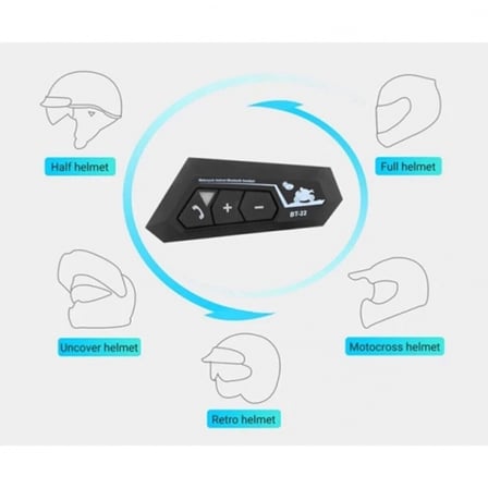 Bt22 Kask Kulaklık Bluetooth Motosiklet Kulaklık 5.0 Bluetooth Interkom Motorsiklet Kulaklık