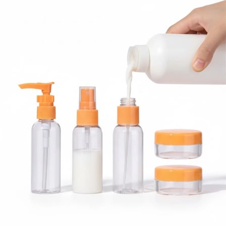 Seyahat İçin 5’li Şeffaf Kozmetik Kap Seti 30 Ml