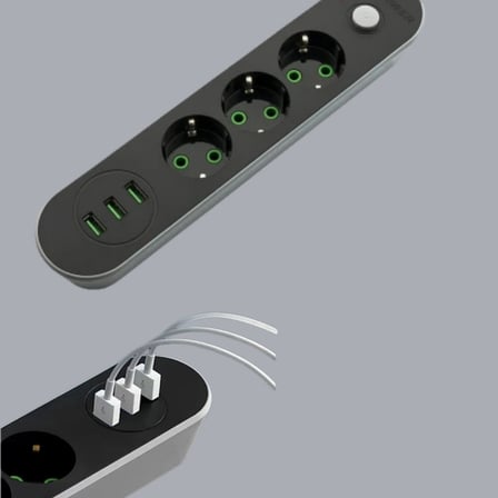 3 Usb Portlu Üçlü Priz Cxe103