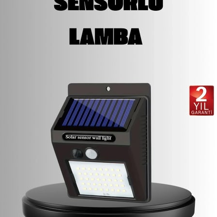 Solar Led Bahçe Aydınlatma – Hareket Sensörlü, Güneş Paneliyle Şarj Olan, İp65 Dayanıklı