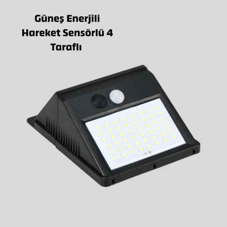 Solar Led Bahçe Aydınlatma – Hareket Sensörlü, Güneş Paneliyle Şarj Olan, İp65 Dayanıklı