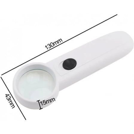 15x Çok Fonksiyonlu 2 Led Işıklı Taşınabilir El Büyüteç