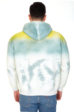 Erkek "SPLASH CAMDEN" Baskılı Kapüşonlu Hoodie  %100 Pamuklu Uzun Kollu