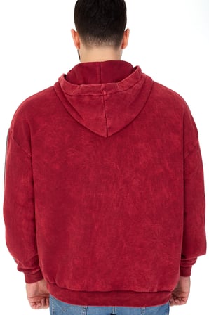 Erkek "WHAT??" Baskılı Kapüşonlu Hoodie  %100 Pamuklu Uzun Kollu