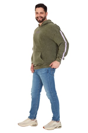 Erkek "WHAT??" Baskılı Kapüşonlu Hoodie  %100 Pamuklu Uzun Kollu