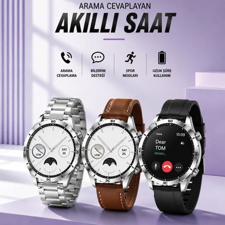 Akıllı Saat Bildirim Görme Sesli Görüşme Çoklu Kordon Gps Takibi