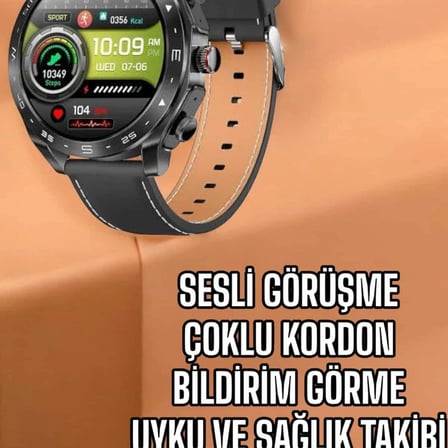 Akıllı Saat Bildirim Görme Sesli Görüşme Çoklu Kordon Gps Takibi