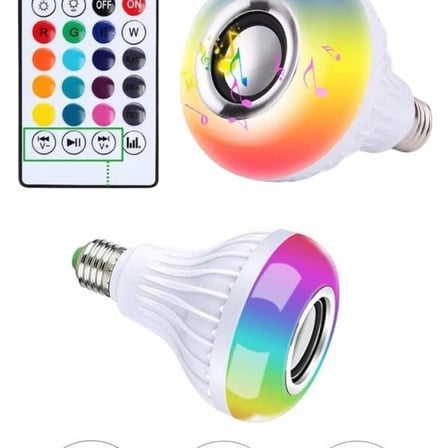 Kumandalı Rgb Led Işık Bluetooth Hoparlör Ses Lambası Renkli Ampul