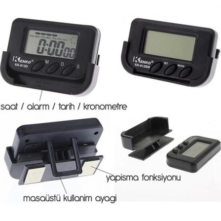 Dijital Mini Masa Araba Saati Kronometre