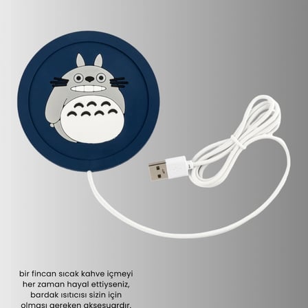 Totoro Desenli Usb Bardak Isıtıcı Kahve Çay Sıcak Tutucu Altlık