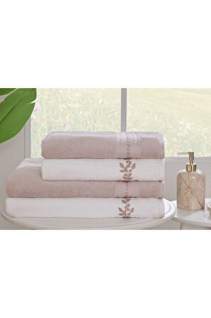 Özdilek Jardin Havlu Seti Best Set Hamam Takımı Krem-Bej