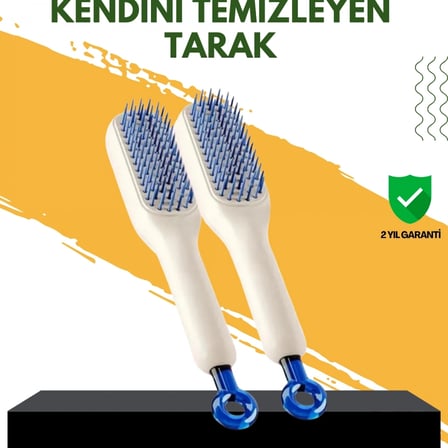 Otomatik Temizlemeli Saç Fırçası – Ergonomik Tasarım, Masaj Etkili, Elektriklenmeyi Önleyici