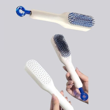 Otomatik Temizlemeli Saç Fırçası – Ergonomik Tasarım, Masaj Etkili, Elektriklenmeyi Önleyici
