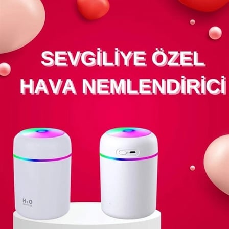 Sevgiliye Hediye Led Işıklı Hava Nemlendirici Usb Şarjlı Sevgiliye Özel