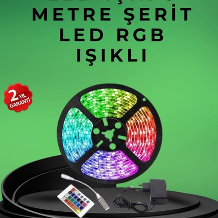 Pratik Kurulumlu 5 Metre Kumandalı Şerit Led