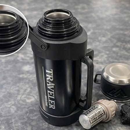 1200 Ml Çift Katmanlı Vakumlu Paslanmaz Çelik Termos Alk4639