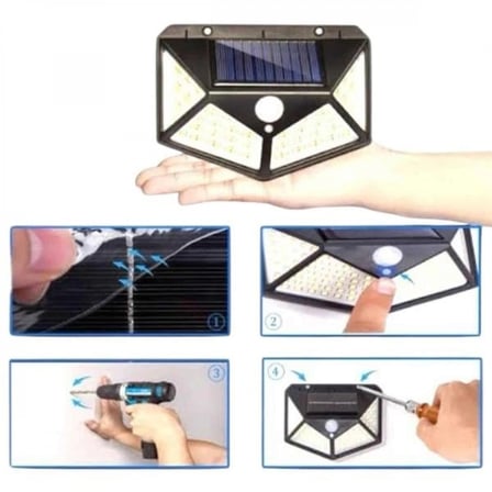 Bahçe Lambası Bahçe Aydınlatma Sensörlü Suya Dayanıklı 100 Led