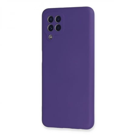 Samsung Galaxy A22 Kılıf Nano İçi Kadife Silikon - Mor