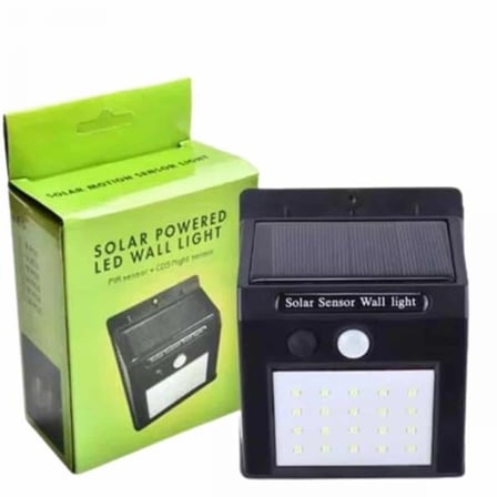 Bahçe Aydınlatma Sensörlü Güneş Enerjili Duvar Lambası 40 Led Işık