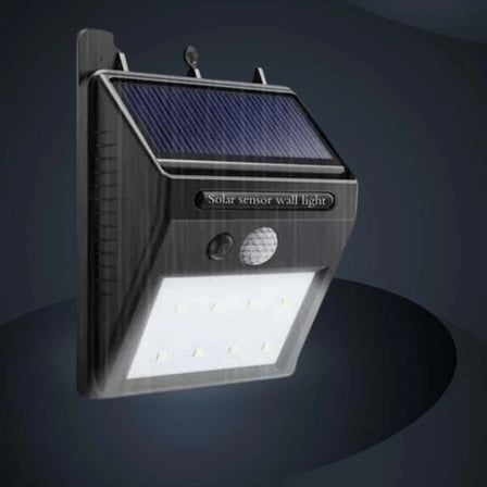 Bahçe Aydınlatma Sensörlü Güneş Enerjili Duvar Lambası 40 Led Işık