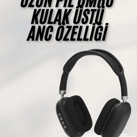 Yeni Nesil Bluetooth Kulaklık Kulak Üstü Anc Özelliği Yüksek Ses Kaliteli