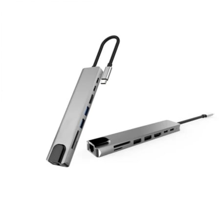 Usb C Çoklu Port Adaptör Hdmı Usb Ethernet Sd Kart Hub