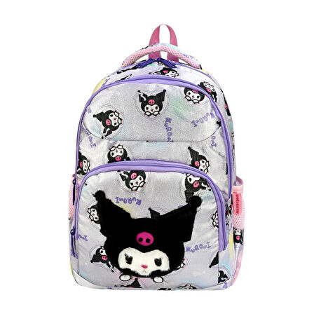 Ortopedik Kuromi Desenli Kız Çocuk Okul Sırt Çantası Beslenme Ve Kalemlikli Set