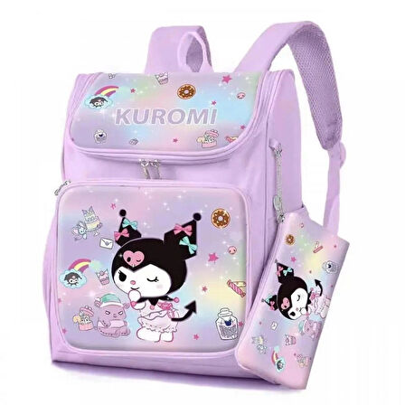 Sanrio Kuromi Cinnamoroll Hello Kitty My Melody Sırt Çantası ve Kalem Kutu Seti