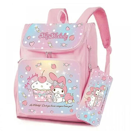 Sanrio Kuromi Cinnamoroll Hello Kitty My Melody Sırt Çantası ve Kalem Kutu Seti