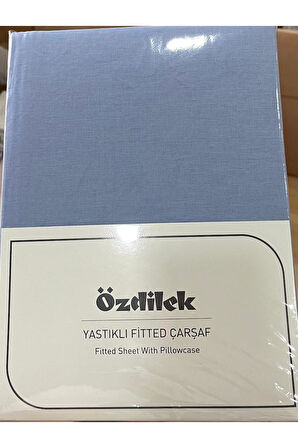 Özdilek Colurist Lastikli Fitted Tek Kişilik Çarşaf Takımı 100 x 200 +30 Cm ( 30 Cm Yükseklik ) Buz Mavi