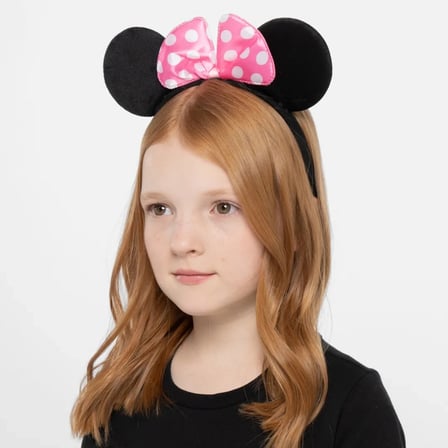 Pembe Fiyonklu Minnie Mouse Tacı Mini Kulak