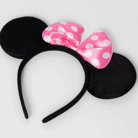 Pembe Fiyonklu Minnie Mouse Tacı Mini Kulak