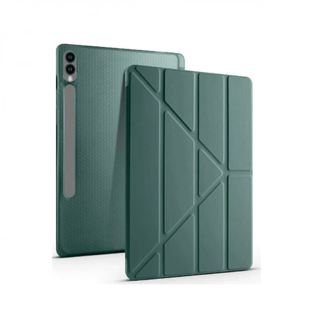 Samsung Galaxy X610 Tab S9 Fe Plus 12 4 Kilif Kalemlikli Mars Tablet Kilifi Koyu Yesil