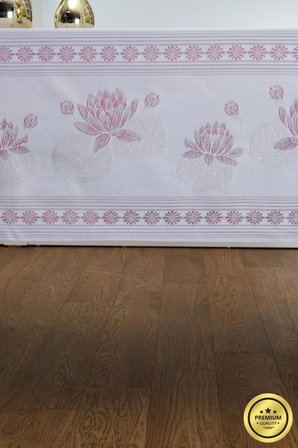 Nilüfer Lüx Jakar Kumaş Mor Masa Örtüsü Dikdörtgen 160x220 Cm  439