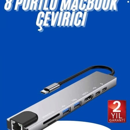 Usb Type-c Hub Dönüştürücü Çevirici Çoklayıcı Macbook Çevirici 8 Portlu