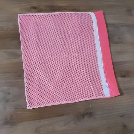 Pembe Fermuarlı - Hassas Çamaşır Terlik Ayakkabı Yıkama Filesi Büyük Boy (599)