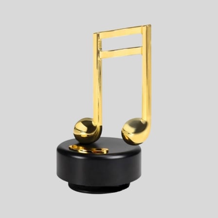 Altın Nota Figürlü Müzik Kutusu