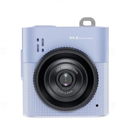 Mini Dijital Kamera 64mp 16x Digital Zoom Retro Vintage 1.4’’ekranlı Video Kamera Taşınabilir Tasarım Mavi
