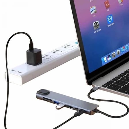 8 Port Çoklayıcı Macbook Ile Uyumlu Çoğaltıcı Type-c Dönüştürücü Tf Sd Kart