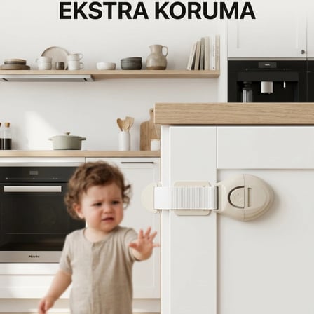 Dolap Ve Çekmeceler İçin Çocuk Güvenlik Kilidi Pratik Emniyet Atı