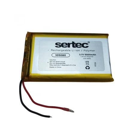 Sertec 105080 3.7v 5000 Mah Li-polymer Pil (devreli/1.5a)